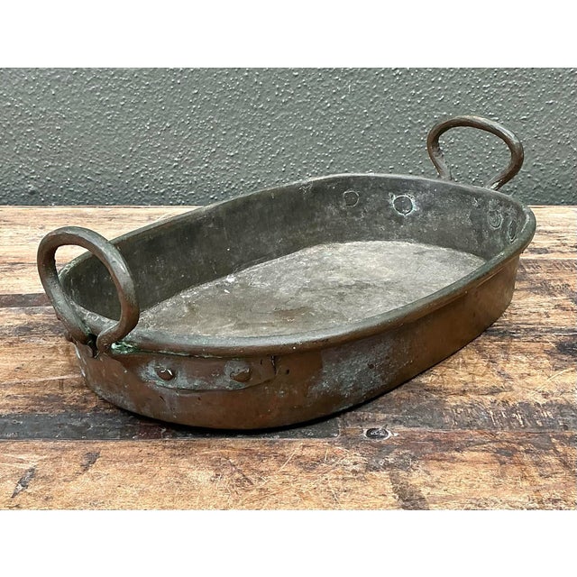 Vintage Patinated Copper Pan For Sale - Image 10 of 12