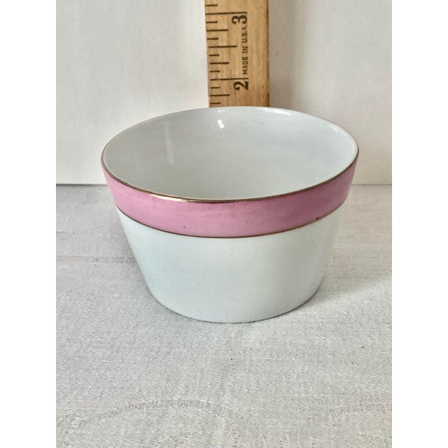 Antique Austrian Porcelain Set Manufactured by Porzellanfabrik.Victoria Schmidt & Co. Art Deco Pink & Gold Breakfast Set C. 1910 - 6 PCS Excellent. For Sale - Image 15 of 17