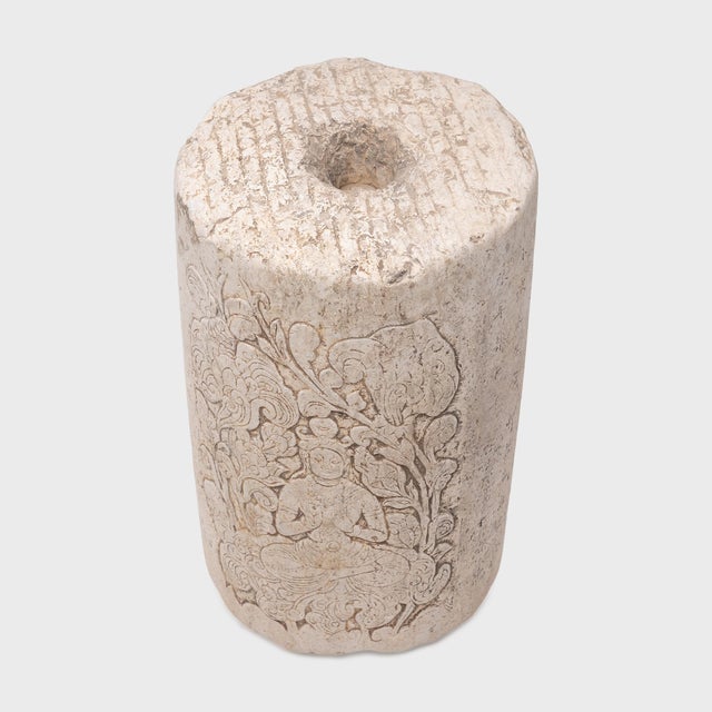 Chinese Engraved Textile Printing Stone, C. 1850 For Sale In Chicago - Image 6 of 9