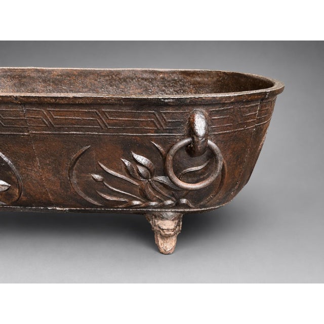 19th Century Chinese Cast Iron Bath Tub or Substantial Jardinière For Sale - Image 9 of 16