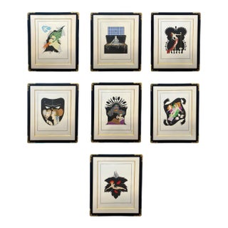 Set of 7 Erté Lithographs of the Seven Deadly Sins, 1982 For Sale