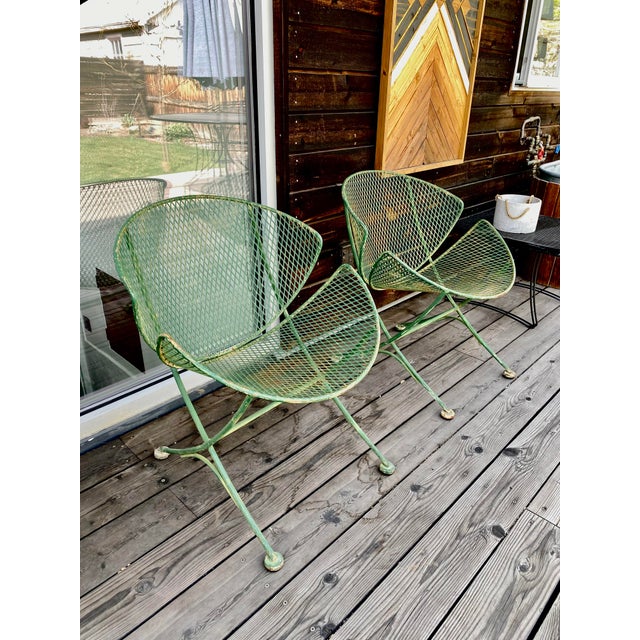 1950's 3 Piece 'Clamshell' Patio Set Attributed to Maurizio Tempestini for Salterini For Sale - Image 4 of 6