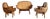 Country Style Armchairs and Sofa, Italy, 1960s, Set of 3 For Sale