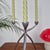 Aluminum Three-Arms Spider Candleholder from De Bijenkorf, 1970s For Sale - Image 6 of 6