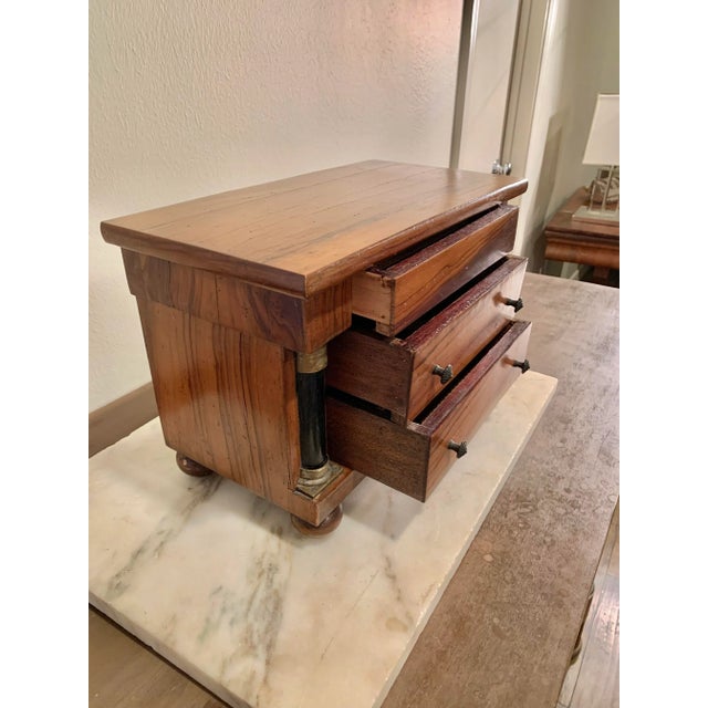 19th Century 19th Century French Empire Style Walnut Model Chest of Drawers For Sale - Image 5 of 12