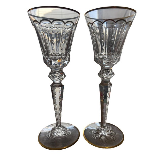 Glass Large Excellence Glasses in Crystal from Saint Louis, Set of 2 For Sale - Image 7 of 7
