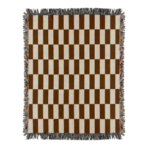Woven Chequers Quilt Throw Blanket