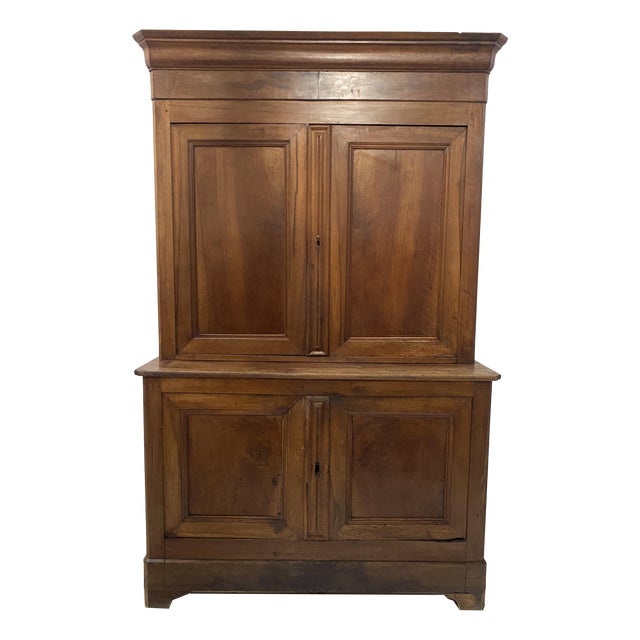 19th Century Louis Philippe 2-Body Buffet in Walnut For Sale