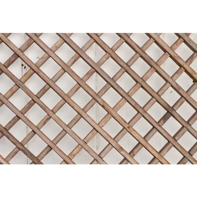 Antique Oxidized Gray Lattice Panel For Sale - Image 4 of 9