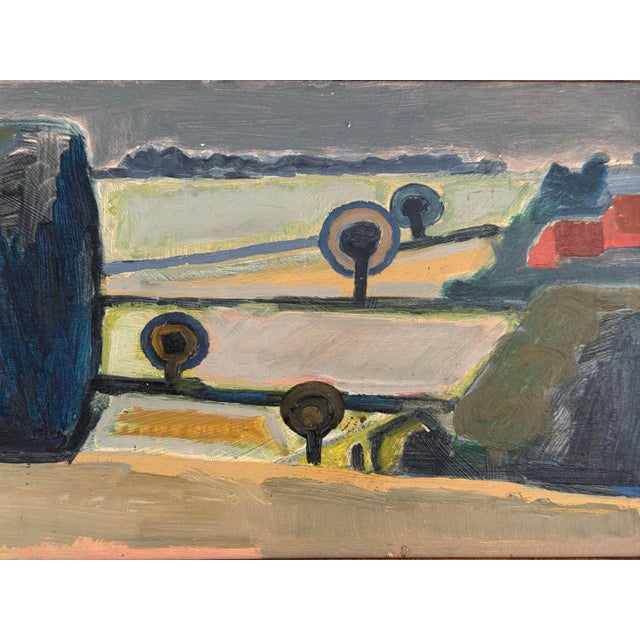 1940s 1940s Modernist Abstract Landscape For Sale - Image 5 of 10