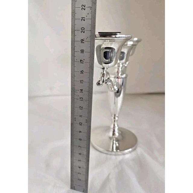 Sterling Silver Candelabra from Barker Ellis & Co, Birmingham, 1988 For Sale - Image 14 of 18