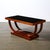 Wood Art Deco Machine Age Walnut Cocktail Table W/ Inset Vitrolite Top by Modernage For Sale - Image 7 of 11