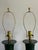1980s 1980s Forest Green Porcelain Urn Form Lamps - A Pair For Sale - Image 5 of 9