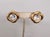 Vintage C 1989 Signed Napier Goldtone Round Clear Rhinestone Pierced Earrings-2 Pieces For Sale In Philadelphia - Image 6 of 8