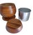 Brown 1970s New Hampshire Craftman Daniel Loomis Valenza Cadejo Collection Designed Organic Modern Solid Staved Heavily Figured Walnut Serving Ice Bucket For Sale - Image 8 of 17