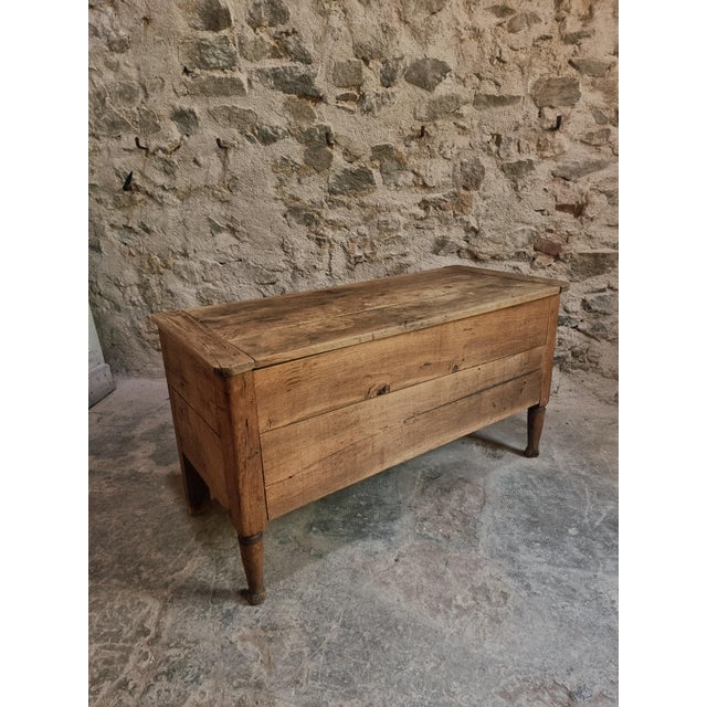 Antique Early 19th Century French Oak Blanket Chest on Stand For Sale - Image 17 of 18