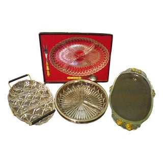 Hollywood Regency Serving Dishes and Platter, France, 1950s-1960s, Set of 4 For Sale