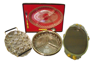 Hollywood Regency Serving Dishes and Platter, France, 1950s-1960s, Set of 4