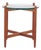 Swedish Cherrywood Side Table with Round Glass Top, 1960s For Sale
