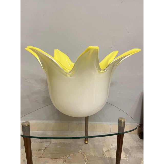 1960s Yellow Murano Glass Flower Suspension from Leucos, 1960s For Sale - Image 5 of 8