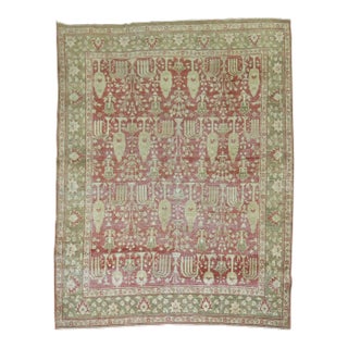Shabby Willow Tree Antique Rug, 7'3'' X 9'11'' For Sale