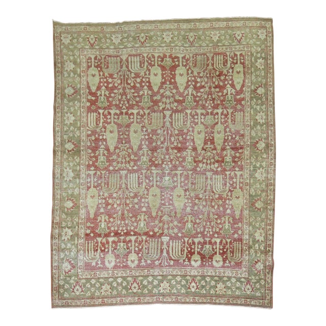 Shabby Willow Tree Antique Rug, 7'3'' X 9'11'' For Sale