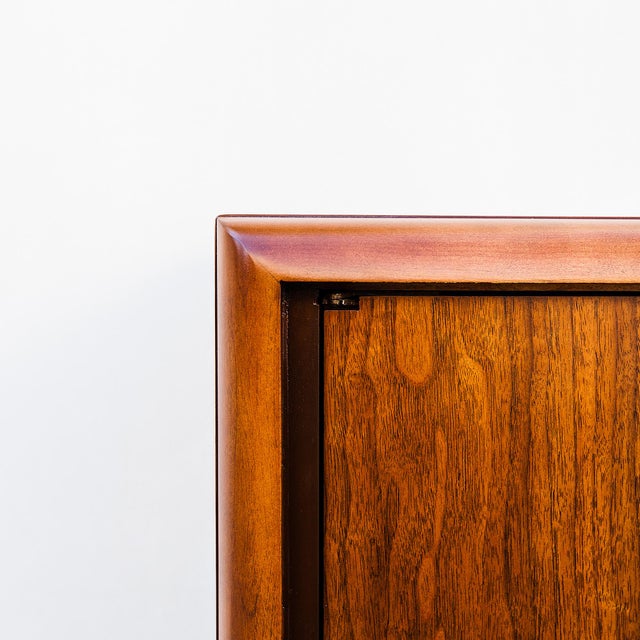 Restored Mid Century Modern Walnut Sideboard by Robsjohn-Gibbings for Widdicomb For Sale - Image 9 of 16
