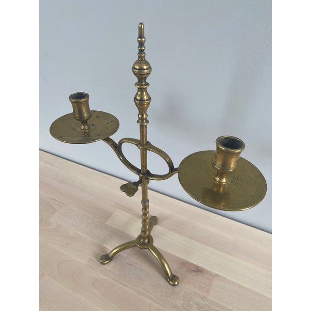 Late 19th Century English 2-Candle Adjustable Lamp For Sale - Image 4 of 13