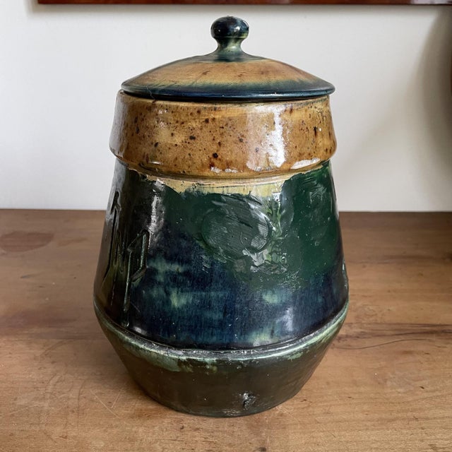 Glazed Terracotta Tobacco Pot For Sale - Image 6 of 11