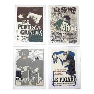 Vintage Pierre Bonnard Modernist Lithographs Printed by Mourlot, Paris - Set of 4
