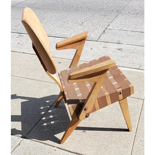 1950's Original Russell Spanner's "RUSPAN" Lounge Chair With Arms. Original Found Condition With Original Hardware And...