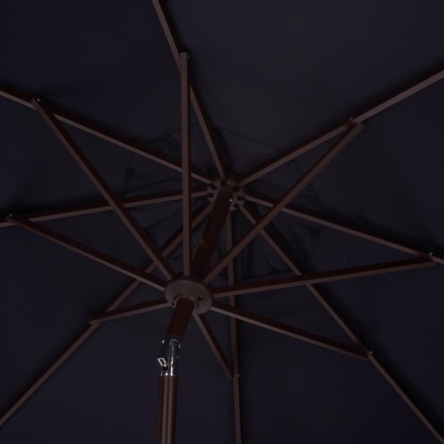 2020s Torsa 9 Ft Crank Umbrella, Navy/Brown Pole For Sale - Image 5 of 9