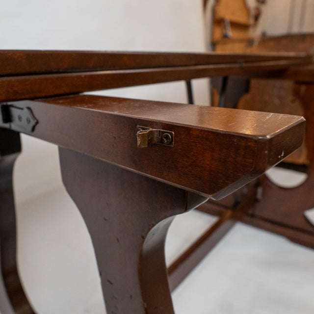 1990s Solid Wood Opening Console Table For Sale - Image 9 of 10