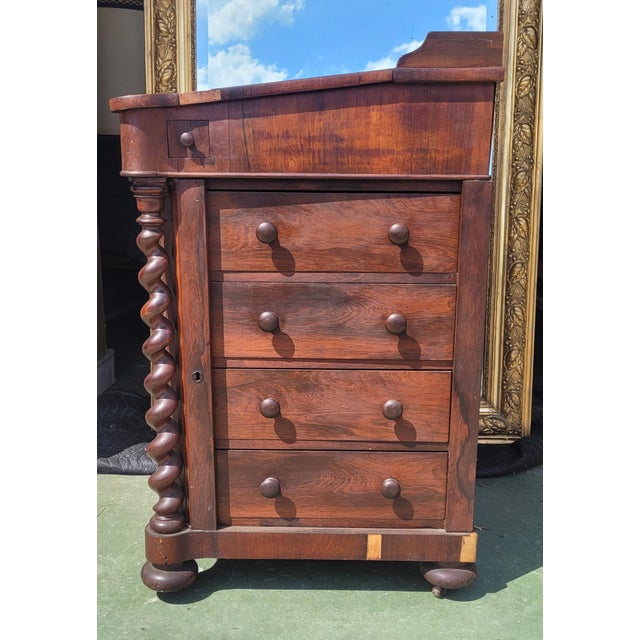 Brown 19th Century Victorian Barley Twist Davenport Desk For Sale - Image 8 of 17
