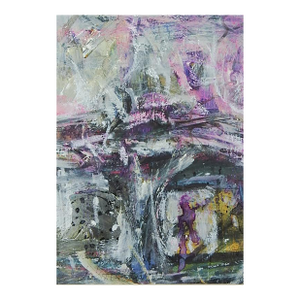 Small Late 20th Century Abstract in Purples Painting