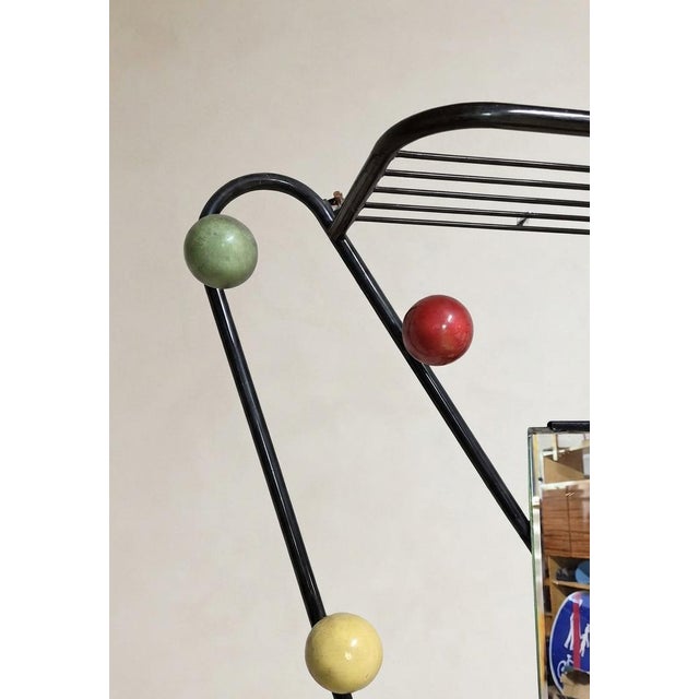 Vintage Coat Rack in Black Metal by Roger Feraud, 1970s For Sale - Image 6 of 8