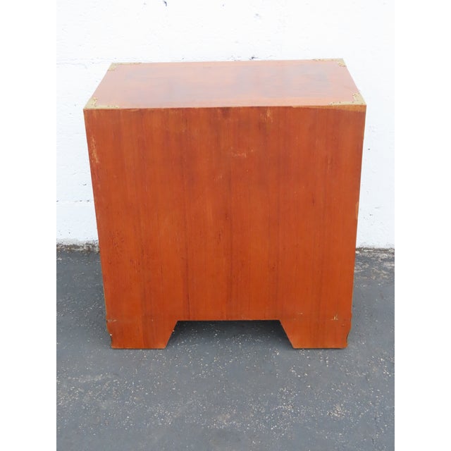 Wood Asian Style Hollywood Regency Nightstands End Side Bedside Table Cabinet 6670 For Sale - Image 7 of 17