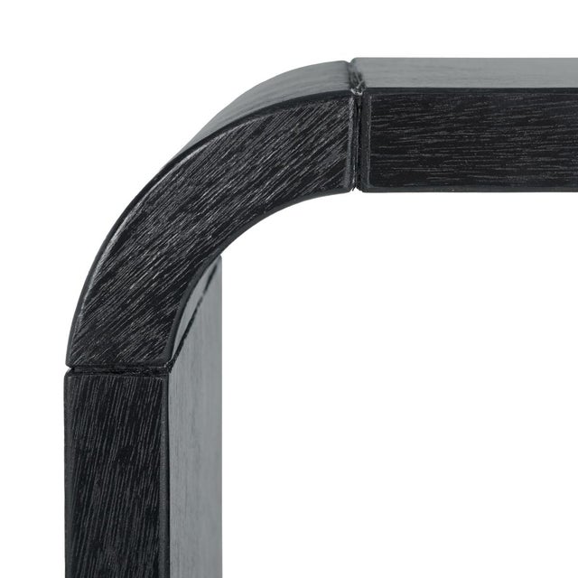 Mid-Century Modern Liasonya Curved Waterfall Accent Table in Black For Sale - Image 3 of 7