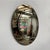 Italian modern round double-glass wall mirror, 1970s Round wall mirror featuring a mirrored surface and a smoked mirrored...