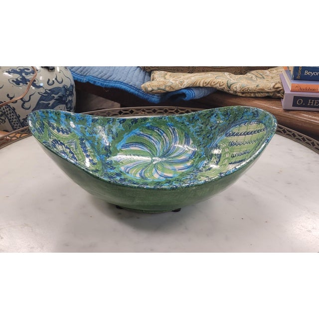 1960s Raymor Mid 20th Century Modern Ceramic Bowl For Sale - Image 5 of 8