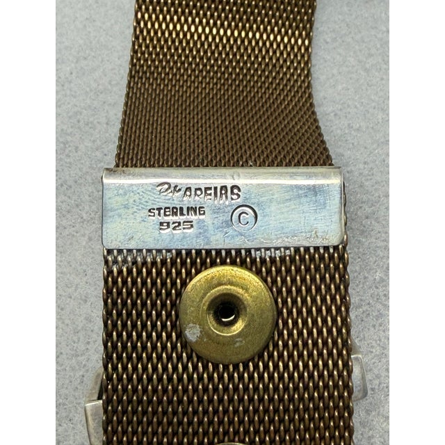 Late 20th Century Late 20th Century Pat Areias Sterling & Bronze Mesh Belt For Sale - Image 5 of 6