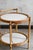 Service Table in Bamboo with White Lacquered Shelves and Brass Feet, 1970 For Sale - Image 3 of 6