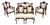 Antique Victorian Carved Mahogany Inlaid Parlor Set Sofa and 4 Chairs - 5 PCS For Sale