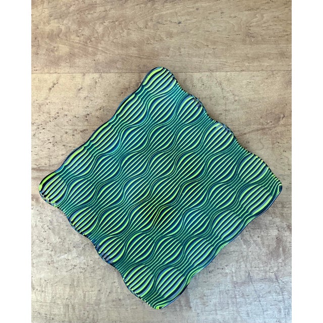 Early 21st Century Vintage Signed Art Glass Dish For Sale - Image 5 of 12