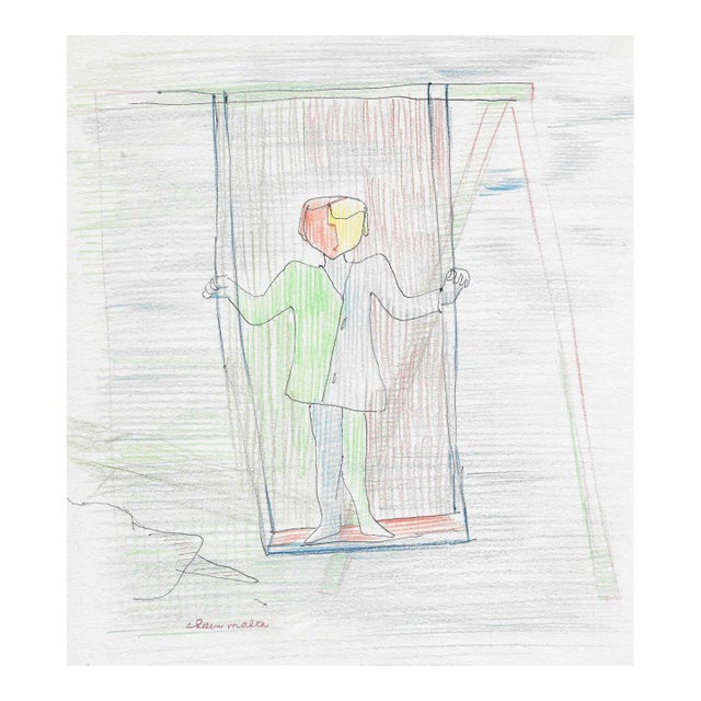 1930s Helen Malta Swingset Drawing For Sale