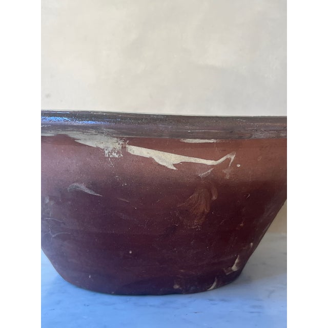 Large Terracotta Pancheon Bowl, Yellow Glazed, French, Circa 1900 For Sale - Image 12 of 14