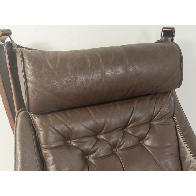 Set of Vintage Falcon Armchair and Footstool by Sigurd Ressell for Vatne Møbler, 1970s For Sale - Image 11 of 14