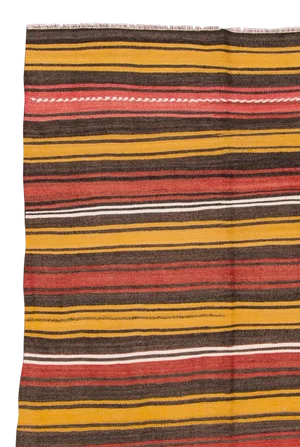 Mid-20th Century Vintage Turkish Kilim Rug, 4'11" X 6'5"