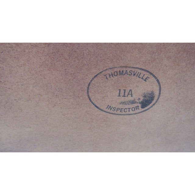 1980s Thomasville Queen Poster Bed Rice Cherry Carved For Sale - Image 10 of 10