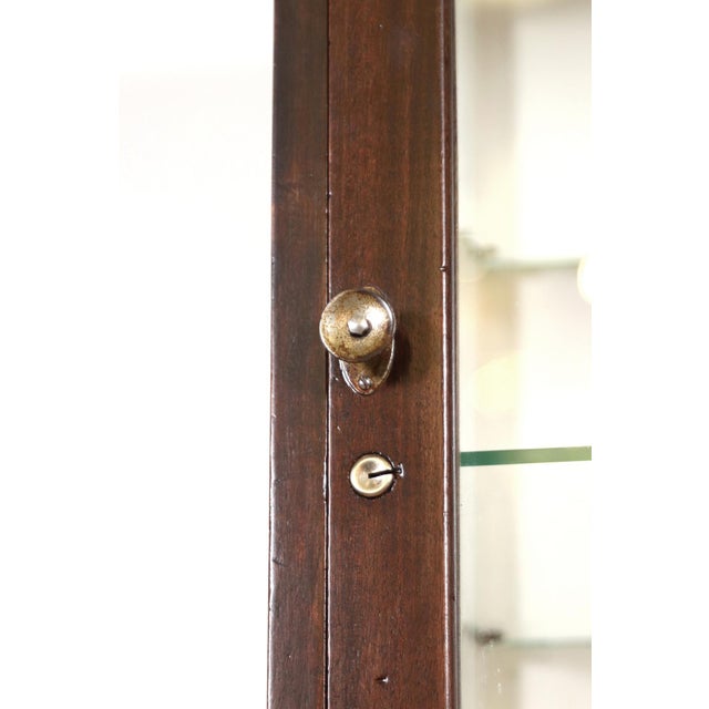 Vintage Mahogany Dark Stained Medical Display Cabinet-Unmarked For Sale - Image 4 of 12